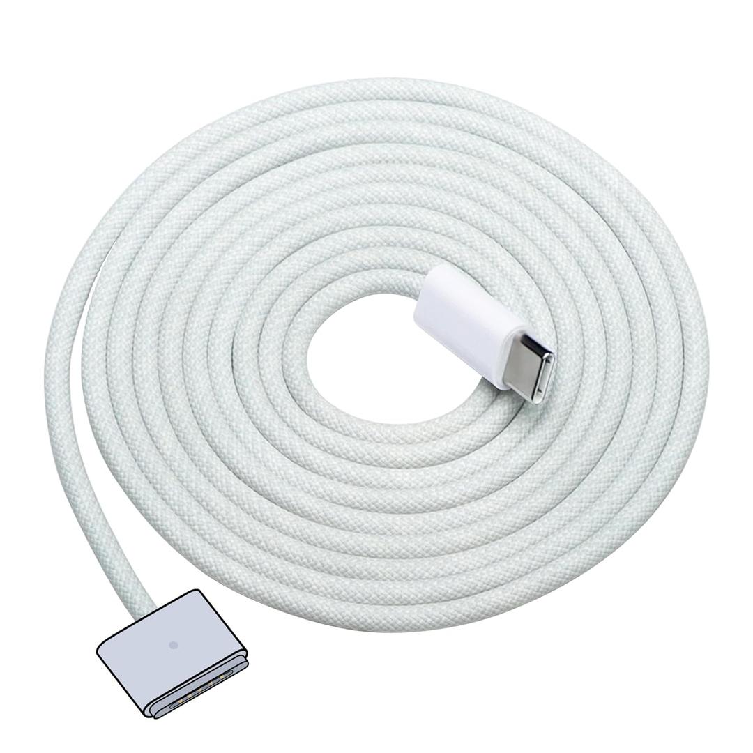 USB-C to Magnetic 3 Fast Charge Cable (2 m/6.6 ft), USB C Cable Compatible with MacBook Air (15/13-inch M3 2024, 15-inch M2 2023, 13-inch M2 2022), MacBook Pro (16/14-inch 2023/2021), Silver