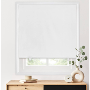 LazBlinds 100% Blackout Roller Shades, No Tools No Drill Cordless Blinds for Windows, Thermal Insulated UV Protection Privacy Window Shades for Bedroom (36''W x 72''H, White)