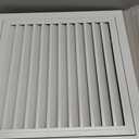 PATIKIL 18" x 18" Aluminum Return Grille, Return Air Vent Cover Linear Bar Removable Grille with Mesh Filter for Sidewall Wall Ceiling Floor HVAC System, White