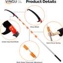 VINGLI 26ft Manual Extendable Tree Pruner Pole Saw, Long Tree Trimmer with Sharp Steel Blade, Aluminum Tree Cutter with 5-section for Pruning Palms and Shrubs