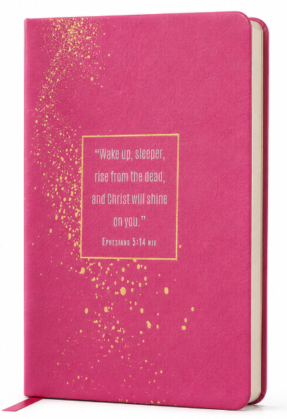 Pink Glitter Christian Notebook