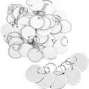 150 Pieses Metal Rim Tags Key Tags 1.57 Inch Large Round Paper Tags with Metal Rings for Car Keys and Door Keys,White by Aellabus