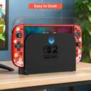 Dockable Case for Nintendo Switch 2 - Cute Kawaii Cartoon Design Soft TPU Grip Cover for Joy-Con Red Strawberry PC for Switch 2 Protective Case 2025 for Girls Boys Teens