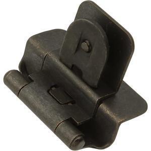 Hickory Hardware P5312-BI Double Demountable Hinge - 1/4 Inch overlay, 3/8 Inch inset Self-Closing Feature with 170 Opening Face Frame - Screwless Mounting Cabinet Black Iron Finish 1 Pair