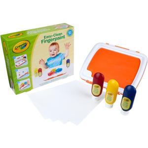 Crayola Mess Free Finger Painting Station – Washable Finger Paint for Toddlers, Essential Easter Basket Stuffers, Spring Arts & Crafts Set, Sensory Activity, Travel Toy, Ages 1+