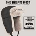 Winter Hat for Men Women Trapper Hat with Ear Flaps, Windproof Russian Trooper Hat for Cold Weather Hunting Skiing Khaki