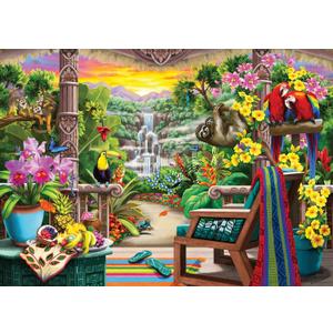 Wonder Forge Tropical Retreat 1000 Piece Jigsaw Puzzle for Adults | Unique, Perfectly-Fitting Pieces | Fun, Vibrant Imagery