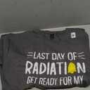 Last Day Of Radiation Chemotherapy Cancer Survivor Awareness T-Shirt (Small, Black)