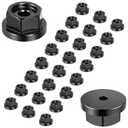 Carbon Steel Hex Nuts 24PCS, Hex Nuts Assortment Kit Washer, 1 inch Hex Screw Hardware Nuts Fastener Tool, Screw Cap Covers Nuts and Bolts for Decorating Outdoor Pergolas, Pavilions, Decks