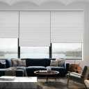28" W x 50" H Cordless Cellular Shades, Cell Shades for Windows Full Blackout Window Blinds Protect Privacy Cordless Honeycomb Blinds for Kitchen, RV, Office. White.