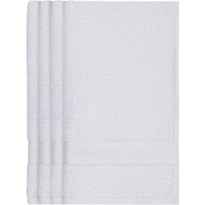 Quick-Dry, Soft & High Absorbent Fingertip Towels for Bathroom Cotton Soft Feel Fingertip Towels 11"x17" | Daily Use 100% Cotton Towels for Bathroom, Gym & More | (4 Pcs, White)