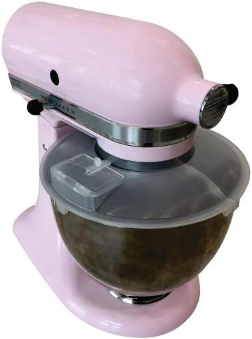Exclusively for Kitchen Aid 4.5 Mixing Bowl, USA Patented 3 in 1 Splatter cover, Eliminates the mess, Securely seals and has easy access door for adding additional ingredients, (Clear)