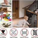 JIFTOK Baby Gate for Stairs, Banister Guard for Kids, Pets, Toys, 10ft L x 2.6 ft H, Mesh Netting Safety Net for Balcony Rail Stair, Stairway Net Baby Safety Products for Indoor & Outdoor (Black)