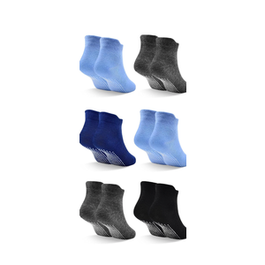 Cozy 6Pairs Toddler Non Slip Kid Boy Girl Socks with Grips, Toddlers Child Anti Skid Sticky Gripper Socks 3-5 Years Old