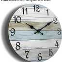 CHYLIN Wall Clock - 18 Inch Silent Non Ticking Wall Clocks Battery Operated, Larger Clock Decorative for Living Room, Kitchen (Blue)