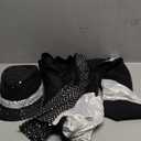 Disco Costume Kids 80s Sequin Pop King Dance Star Halloween Party Cosplay Outfit for Boys (Kids-S(Height:41-47Inch), Black)