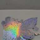 Yeaqee 24 Pcs Large Butterfly Party Decoration 3D Butterflies Wall Decor Set 2 Sizes 3 Styles Large Stickers for Birthday Baby Shower Nursery Bedroom Wedding Decor Cutouts (Glitter Silver)
