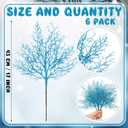 Giegxin 6 Pcs Blue Coastal Ornaments for Christmas Tree Pick 16.9 Inch Coral Coastal Ocean Branch Picks Xmas Artificial Flowers Tree Filler Twigs for Wreath Vase Gift Display