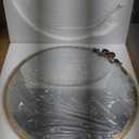 Vintage Round Gold Wall Mirror Bathroom Vanity Mirrors Decorative Antique Metal Ornate Circle Mirror, Baroque Home Bow Decor for Dressing Table,Bedroom,Living Room,Hallway (21.1"L x 19.7"W)