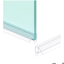 Shower Door Bottom Seal Strip, 2PCS Seal Strip, Ultra Clear PVC, 36" Length, Fits 6mm Thick Glass, Prevents Leaks, Easy Installation, No Adhesive Required (Ultra Clear, 36in for 1/4"(6mm) Door)