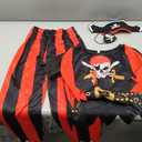 Pirate Costume Kids Pirate Role Play Dress Up Boys Halloween Costume Cosplay Birthday Party 3-10Y (XL(9-10Years))