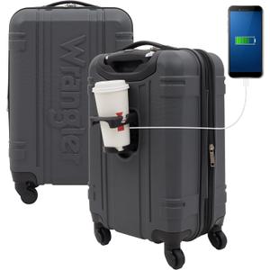 Wrangler Astral Hardside Luggage, Dark Shadow, 22-Inch Carry-On