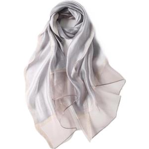 Womens Scarves Lightweight Silk Scarf Shawls and Wraps for Evening Dresses Summer Beach Wedding Shawl Gifts (Grey)