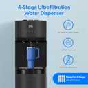 Brio Bottleless Water Cooler Dispenser w/ 4-Stage Filters (Included) removes PFAS & Microplastics for Clean Drinking Water, NSF Certified | 3 Temp (Hot, Room, Cold) w/Child Safety Lock & LED Display