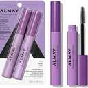 Almay Thickening & Tint Mascara, Instant Soft Full Volume, Conditions & Darkens Natural Lashes Over Time, No Flaking or Clumping, 402 Black, 2 count