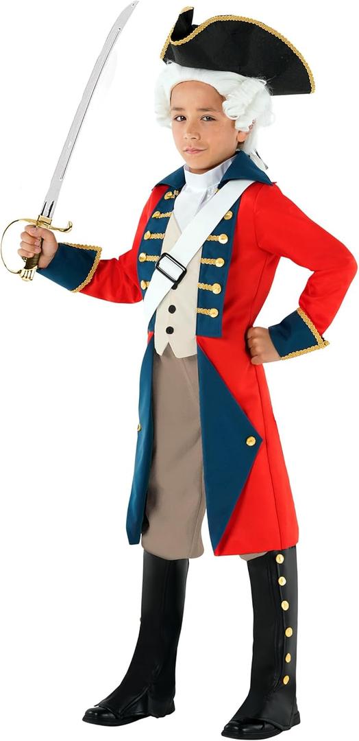 Morph Napoleon Costume, Revolutionary War Costume, Colonial Costumes Kids, American Revolution Costumes, Colonial Coat (Small)