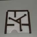 Plant Stand Indoor Adjustable, Metal Modern Indoor Plant Stand, Heavy Duty Plant Stands Outdoor Corner, Stable Plant Holder, Fits 8 to 12 Inches Pots, Black, 1 Pack, Walnut Wood-Grain