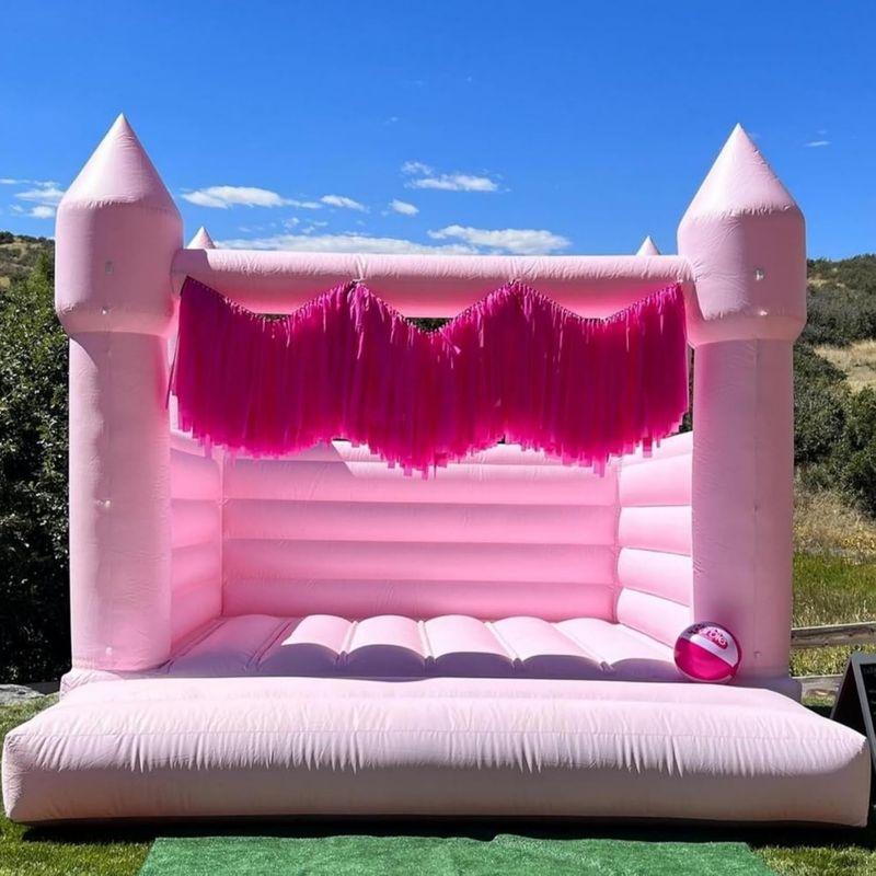 Pink Bounce House for Adults Kids, 13.5FT PVC Commercial Grade Bounce House for Kids with 750W Powerul Blower, Inflatable Large Bouncer Wedding Birthday Party Decorations 13.5 x 11.5 x 10FT