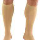 Truform 20-30 mmHg Compression Stockings for Men and Women, Knee High Length, Open Toe, Beige, 3X-Large