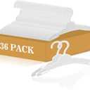 36 Pcs Doll Clothes Hangers for 18-Inch Dolls - Non-Slip, Space-Saving Wardrobe Accessories for Doll Gowns & Outfits (White)