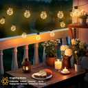 20 Hanging Bulb Battery Operated String Lights, 100 LED Vintage Battery Outdoor Lights for Patio, Waterproof Indoor Outdoor String Lights for Bedroom, Patio, Camping, Wedding, Party Decor