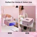 Lavinda 60W Large Professional Nail Lamp with Portable Handle, UV/LED Nail Dryer with Features Dual-Temp Control & LCD Timer,Rechargeable 5200mAh for Cordless Salon.