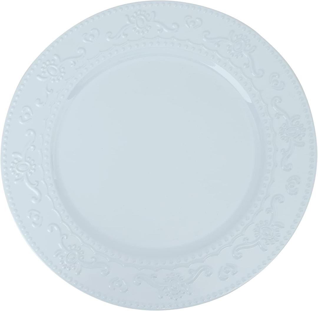 13-Inch Charger Plates, 6Pcs Dinner Plate Chargers Round Server Ware for Wedding, Party, Blue