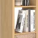 CTESNE2026 Wooden Thick Frame 3 Cube Storage Organizer Shelf with Anti-Tipping Kits + Reversible Open Back Bookcase, Horizontal and Vertical Dual-useOak Color,11inch