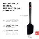DI ORO Silicone Spatula - 600F Heat-Resistant Rubber Kitchen Spatula for Baking, Scraping, & Mixing - BPA Free Nonstick Cookware Safe Flexible Utensil for Cooking - Seamless & Dishwasher Safe (Black)