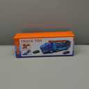 Truck Toys Car Track Set for 3 4 5 6 Years Old Boys, Dinosaur Truck Transporter Car Race Track with 12 Die-Cast Racing Car Toys, Birthday Gifts for Toddlers Kids Girls Age 3 4 5 6 7 8