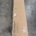 70" Fireplace TV Stand, 2-Tier LED Entertainment Center with 36" Fireplace, Fits TVs up to 80", Modern High Gloss TV Console with LED Lights & Storage Cabinets for Living Room, White + Black