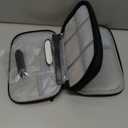 Electronics Organizer Travel Case, Travel Accessories Essentials for Men Women, Cord Organizer Travel Tech Pouch, Waterproof Double Layers Storage Bag for Cable, Charger, Phone, Earphone, Black