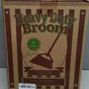 Eyliden Broom, Angle Broom with 57" Long Handle - Fit Heavy-Duty Cleaning, Also Works Well Fine Dust - Commercial Outdoor Indoor Sweeper for Courtyard, Sidewalk, Deck, Kitchen, Lobby, Garage, Black