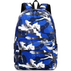 Lmwzh Backpack For Boys Girls Elementary Waterproof teen School Bags Kids Bookbag Lightweight Camo Blue