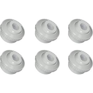 MAKHOON 3/4" Directional Flow Eyeball Inlet Jet for Compatible with Hayward SP1419D with 1-1/2" MIP Threa White Opening Hydrostream Return Jet Replacement Part(6 Pack)