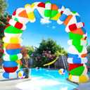 Shappy 9ft Beach Ball Inflatables Arch Summer Outdoor Decorations Build in LED Lights Summer Inflatables Arch Yard Decoration for Pool Beach Garden Lawn Party Decor, No Assembly Required