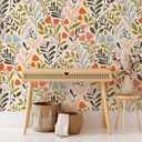 Floral Peel and Stick Wallpaper Colorful Boho Green Leaf Removable Contact Paper Modern Botanical Self Adhesive Wallpaper for Bedroom Living Room Drawers Cabinets 17.7in x 9.8ft