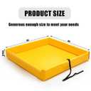 Wettarn Folding Duck Pond 4 x 4 Portable Spill Containment Berm Wall Containment Berm (Yellow)