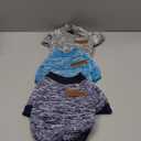 3 Pack Dog Sweaters for Small Dogs Girl Boy Winter Fleece Clothes Warm Soft Dog Sweatshirt Outfit for Dogs Cats Pet Apparel (Navy Blue+Grey+Light Blue, XX-Small)