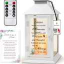 HN HAIINAA Memorial Gift for Loss of Sister Memorial Lantern for Loss of Sister Sympathy Gift Remembrance Gifts Bereavement Gifts for Loss of Sister with LED Candle